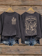 Women's Owens Sisters Apothecary Witch Print Casual Sweatshirt